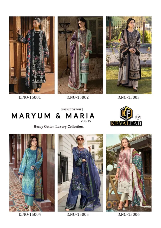 Maryum And Maria Vol 15 By Keval Fab Cotton Dress Material Suppliers In India